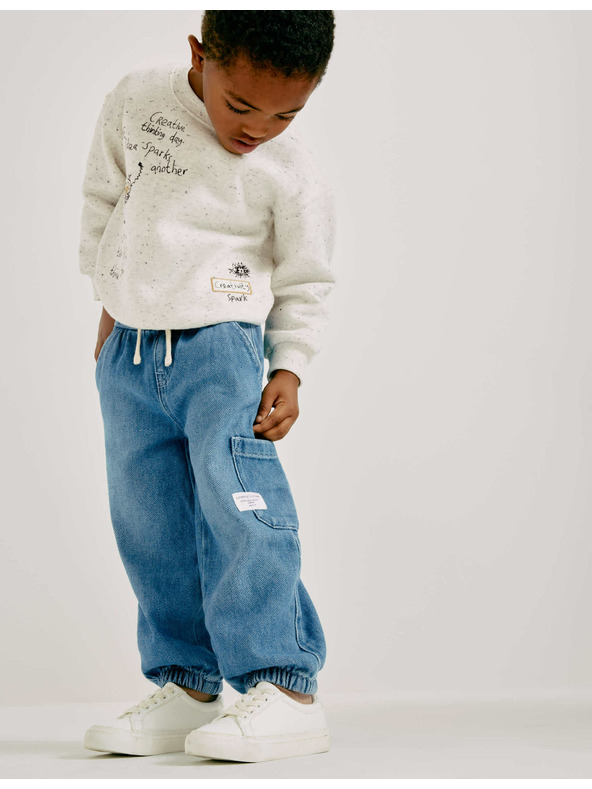 Marks & Spencer Laza szabású cargo farmer (2-8 éves) Marks & Spencer sötétkék