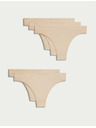 Marks & Spencer Modal anyagú brazil fazonú alsónemű, láthatatlan szegéllyel, 5 db Marks & Spencer bézs