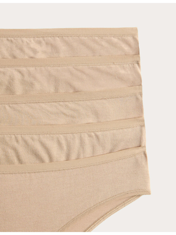 Marks & Spencer Modal anyagú brazil fazonú alsónemű, láthatatlan szegéllyel, 5 db Marks & Spencer bézs