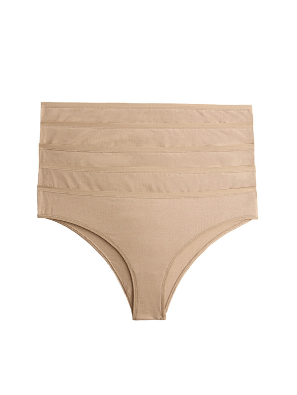 Marks & Spencer Modal anyagú brazil fazonú alsónemű, láthatatlan szegéllyel, 5 db Marks & Spencer bézs