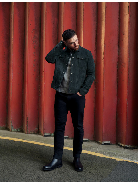 Marks & Spencer Marks & Spencer japán stílusú rugalmas farmer, keskeny szabás fekete