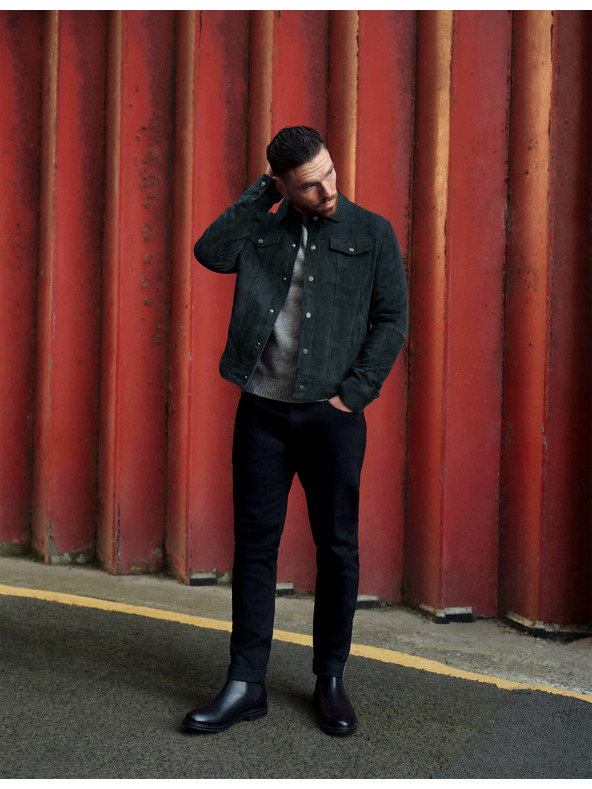 Marks & Spencer Marks & Spencer japán stílusú rugalmas farmer, keskeny szabás fekete