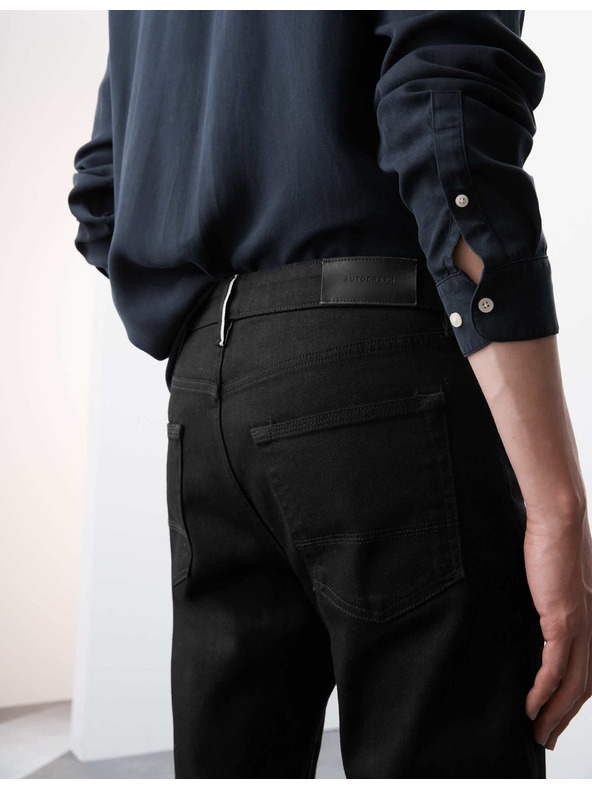 Marks & Spencer Marks & Spencer japán stílusú rugalmas farmer, keskeny szabás fekete