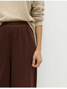 Marks & Spencer Krepp nadrág széles szárral és rugalmas derékkal Marks & Spencer barna