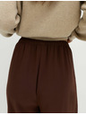 Marks & Spencer Krepp nadrág széles szárral és rugalmas derékkal Marks & Spencer barna