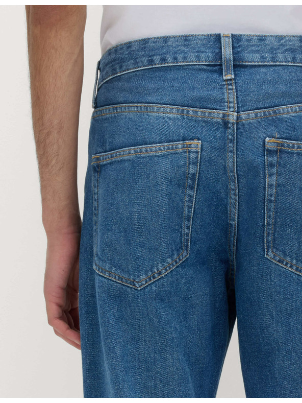 Marks & Spencer Sima farmer egyenes szabással, 100% pamutból, Marks & Spencer kék