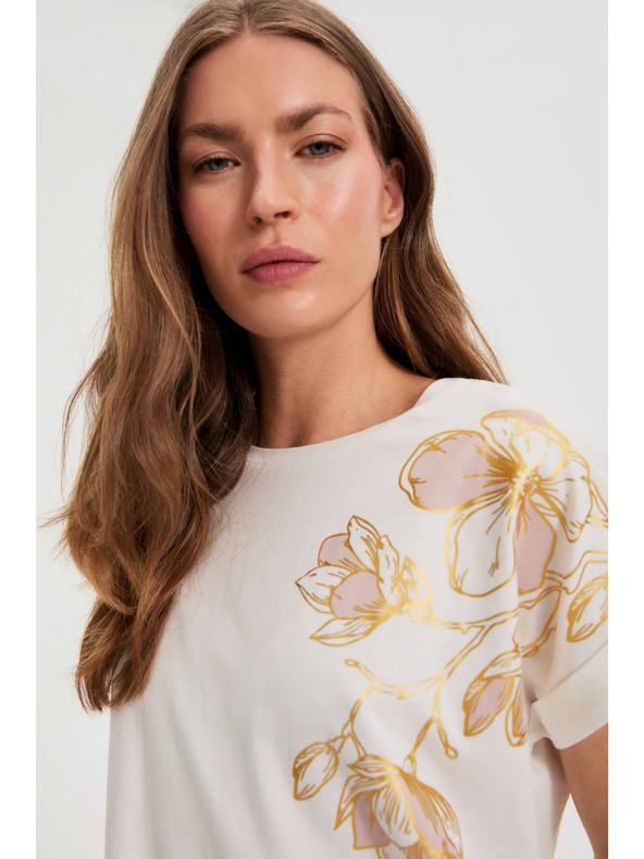 Moodo Nyomott blúz fehér Moodo