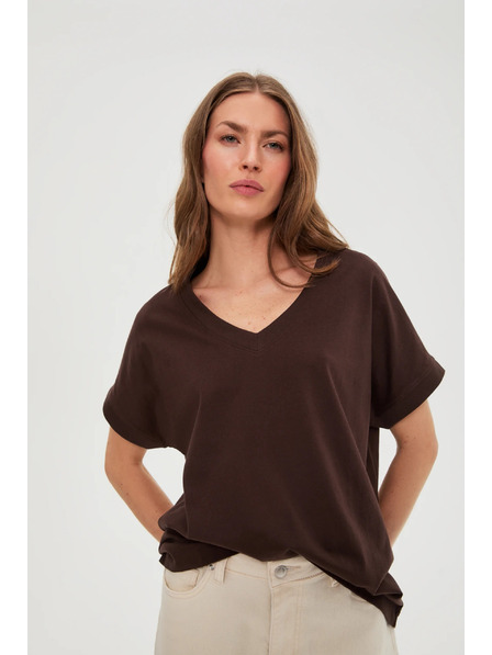 Moodo Póló kiválással barna Moodo