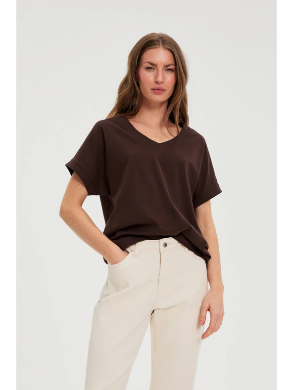 Moodo Póló kiválással barna Moodo