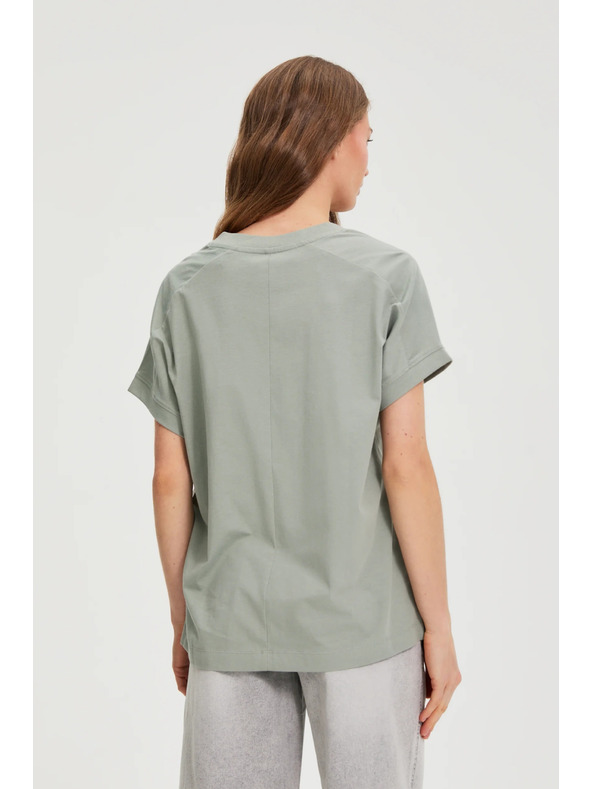 Moodo Póló kiválással olivazöld Moodo