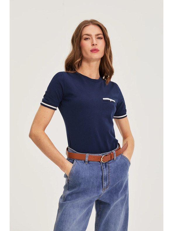 Moodo Pamutpóló sötétkék Moodo