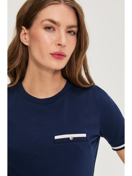 Moodo Pamutpóló sötétkék Moodo