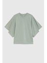 Moodo Blúz széles ujjakkal olivazöld Moodo