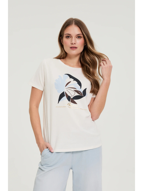 Moodo Nyomott blúz fehér Moodo