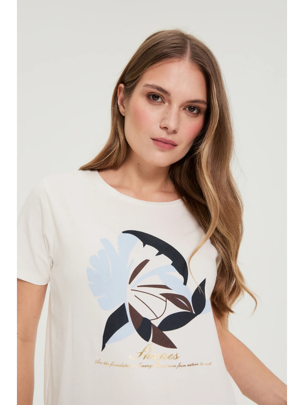 Moodo Nyomott blúz fehér Moodo