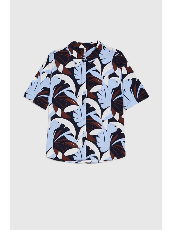 Moodo Mintás ing sötétkék Moodo