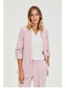 Moodo Blézer gyűrt ujjakkal rózsaszín Moodo
