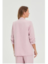 Moodo Blézer gyűrt ujjakkal rózsaszín Moodo