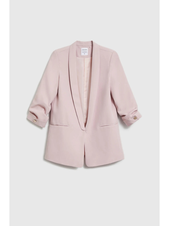 Moodo Blézer gyűrt ujjakkal rózsaszín Moodo