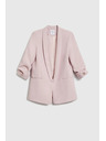 Moodo Blézer gyűrt ujjakkal rózsaszín Moodo