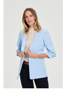 Moodo Blézer gyűrt ujjakkal világoskék Moodo