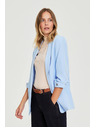 Moodo Blézer gyűrt ujjakkal világoskék Moodo