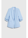 Moodo Blézer gyűrt ujjakkal világoskék Moodo