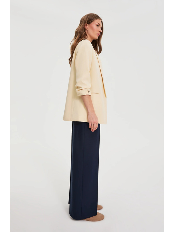 Moodo Blézer gyűrt ujjakkal sárga Moodo