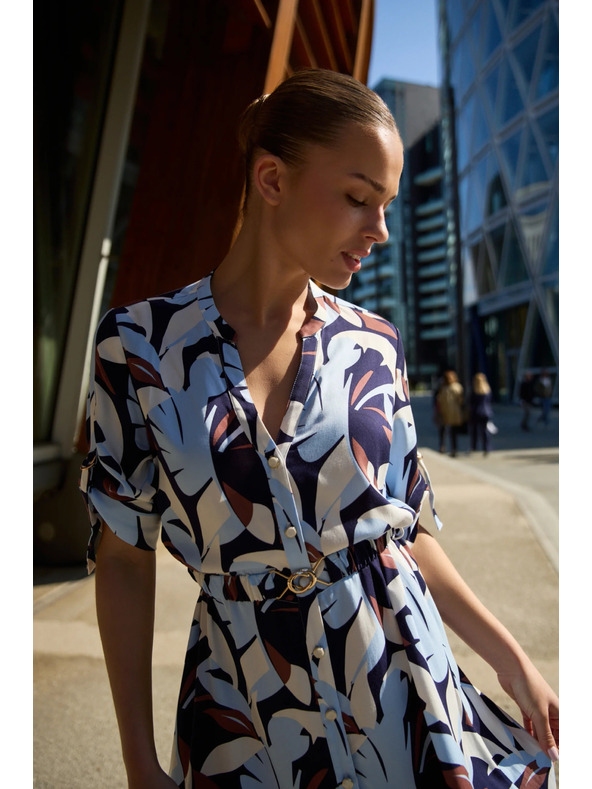 Moodo Sötétkék viszkóz ruha Moodo