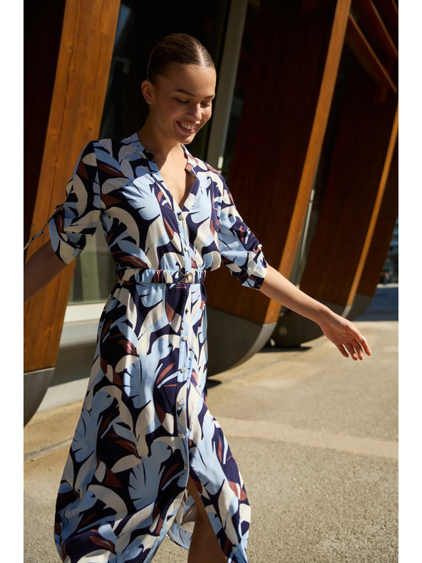 Moodo Sötétkék viszkóz ruha Moodo