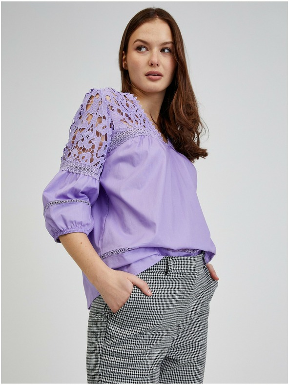 Orsay ORSAY fehér-fekete mintás női nadrág