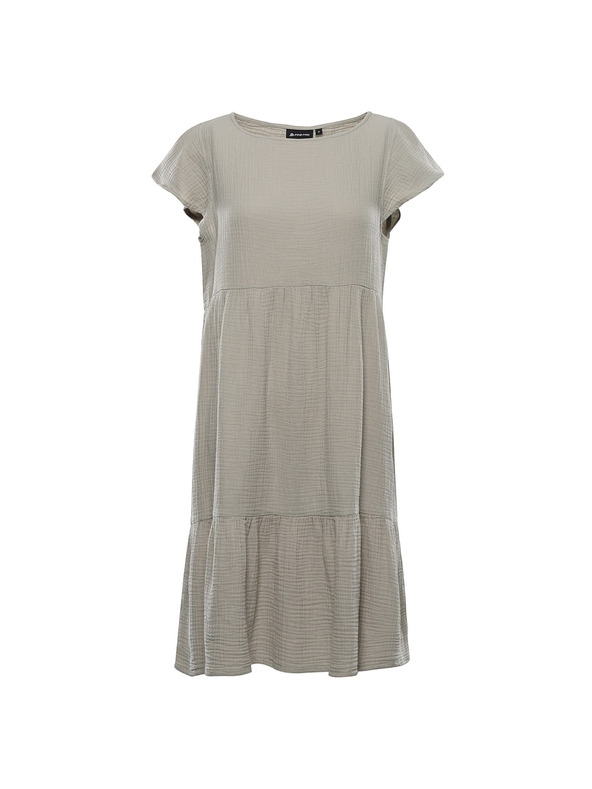 ALPINE PRO Női pamut ruha ALPINE PRO AKESA abbey stone