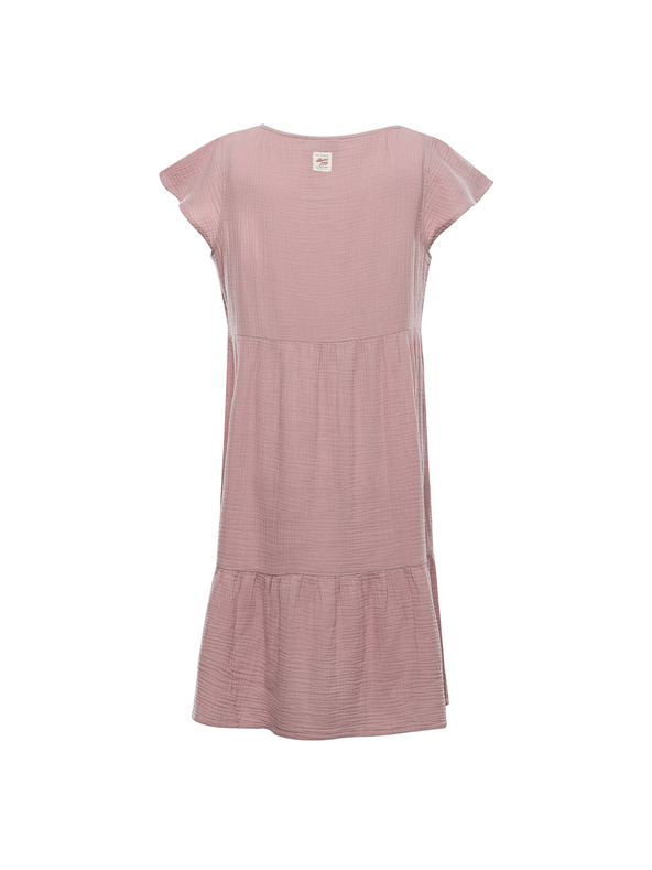 ALPINE PRO Női pamut ruha ALPINE PRO AKESA pale mauve