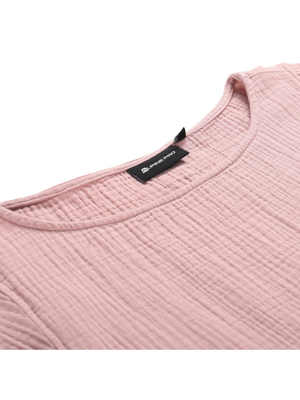 ALPINE PRO Női pamut ruha ALPINE PRO AKESA pale mauve