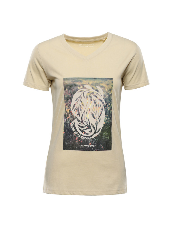 ALPINE PRO Női pamut póló ALPINE PRO DORENA wood ash variáns pc