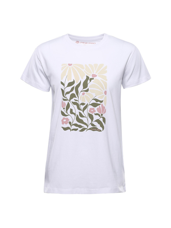 ALPINE PRO Női pamut póló ALPINE PRO DORGA fehér varianta pa
