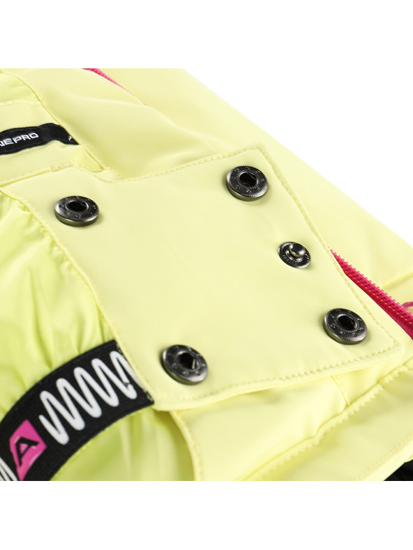 ALPINE PRO Gyerek síező dzseki PTX snow membránnal ALPINE PRO REASO 2 mustársárga