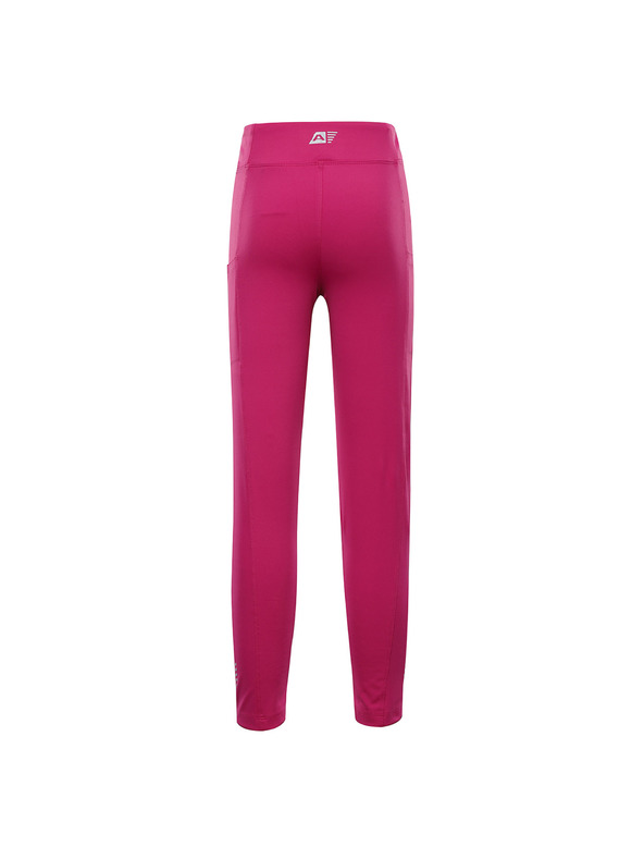 ALPINE PRO Gyerek gyorsan száradó leggings ALPINE PRO MARDO 2 fuchsia red
