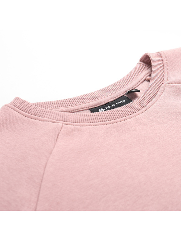 ALPINE PRO Gyermek pamut pulóver ALPINE PRO NEGGO pale mauve