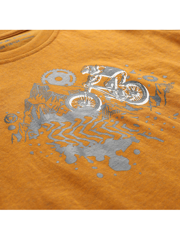 ALPINE PRO Gyerek póló gyűrődésmentes anyagból ALPINE PRO BIGERO 2 golden oak verzió pd