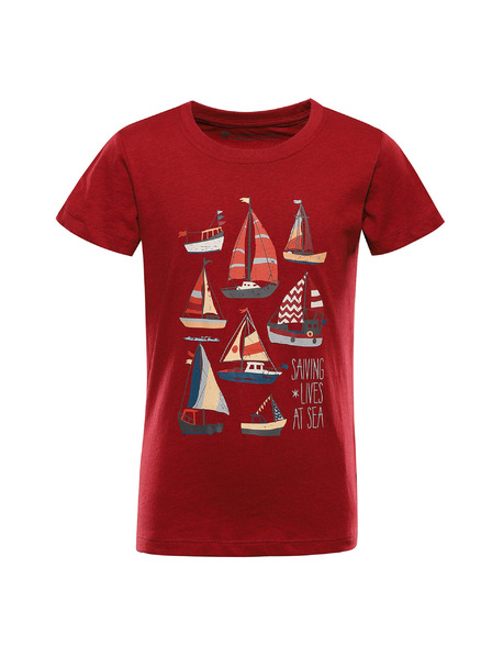 ALPINE PRO Gyerek gyűrődésmentes póló ALPINE PRO BIGERO 2 cardinal varianta pb