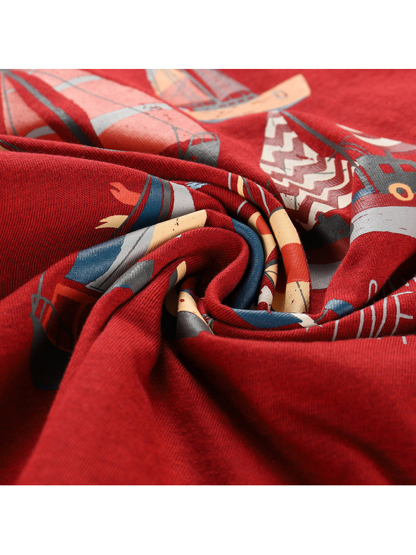 ALPINE PRO Gyerek gyűrődésmentes póló ALPINE PRO BIGERO 2 cardinal varianta pb