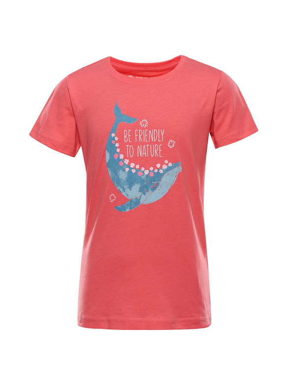 ALPINE PRO Gyermek póló organikus pamutból ALPINE PRO TERMESO 2 kalipszó korall változat pd