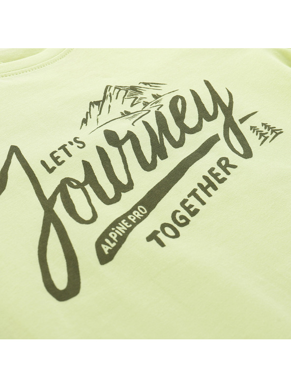 ALPINE PRO Gyermek pamut póló ALPINE PRO DORGO fénylő zöld varianta pf
