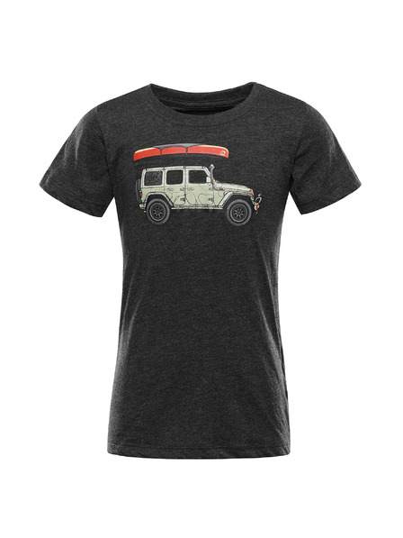 ALPINE PRO Gyerek póló gyűrődésmentes anyagból ALPINE PRO BIGERO 2 black verzió pa