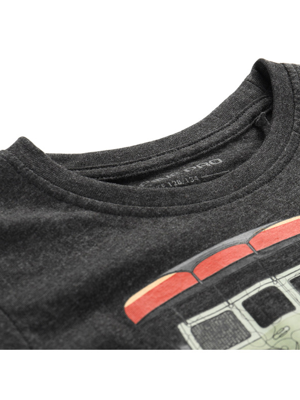 ALPINE PRO Gyerek póló gyűrődésmentes anyagból ALPINE PRO BIGERO 2 black verzió pa