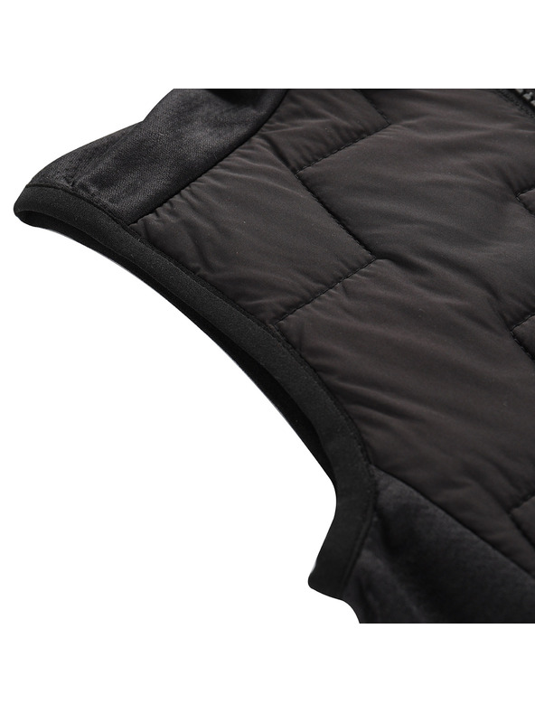 ALPINE PRO Gyerek mellény merino béléssel ALPINE PRO NERCO fekete