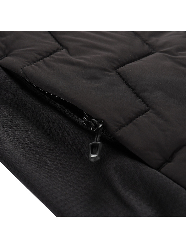 ALPINE PRO Gyerek mellény merino béléssel ALPINE PRO NERCO fekete