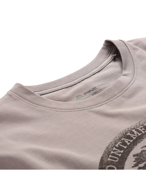 ALPINE PRO Férfi pamut póló ALPINE PRO DORG driftwood varianta pa