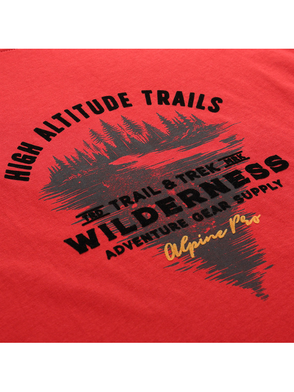 ALPINE PRO Férfi pamut póló ALPINE PRO DOMEN bíbor változat pc